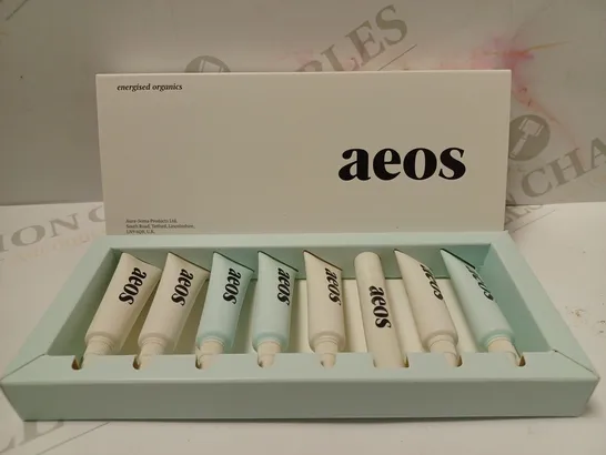 BOX OF 4 X AEOS ENERGISED ORGANICS SAMPLES 