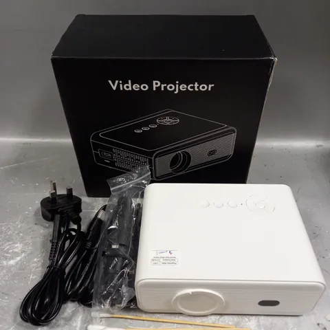 BOXED VIDEO PROJECTOR IN WHITE