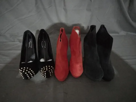 APPROXIMATELY 10 PAIRS OF ASSORTED SHOES IN VARIOUS STYLES AND SIZES 