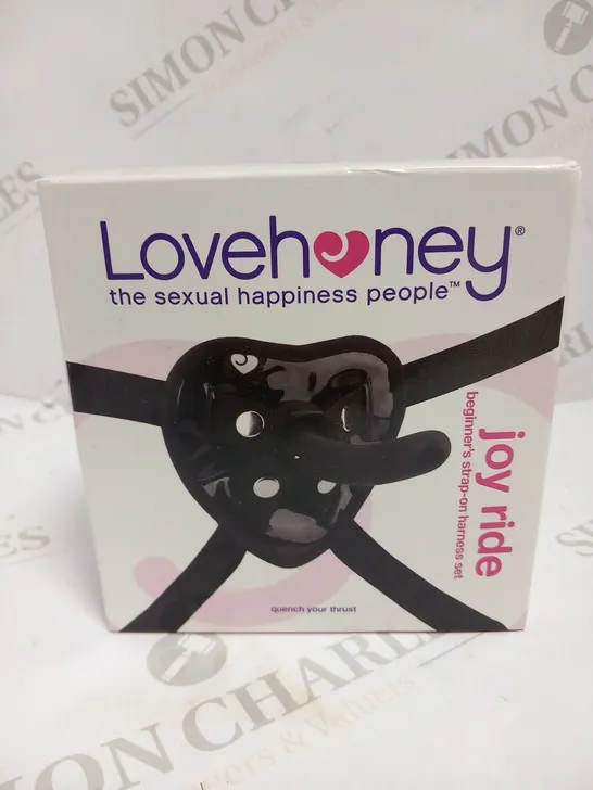 BOXED LOVE HONEY JOY RIDE BEGINNER'S STRAP ON HARNESS SET