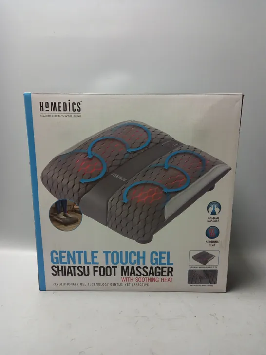 BOXED HOMEDICS GENTLE TOUCH GEL SHIATSU FOOT MASSAGER