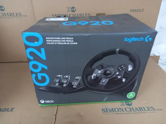 BOXED LOGITECH G G920 DRIVING FORCE RACING WHEEL BLACK