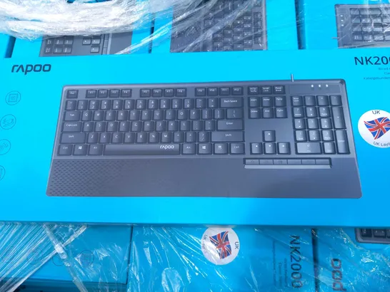 PALLET OF APPROXIMATELY 117 BRAND NEW BOXED RAPOO NK2000 WIRED KEYBOARDS