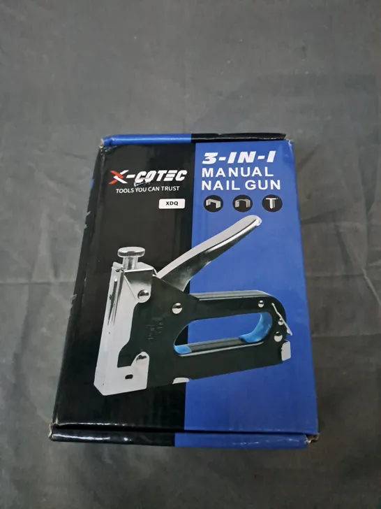 BOXED X-COTEC 3 -IN- 1 MANUAL NAIL GUN