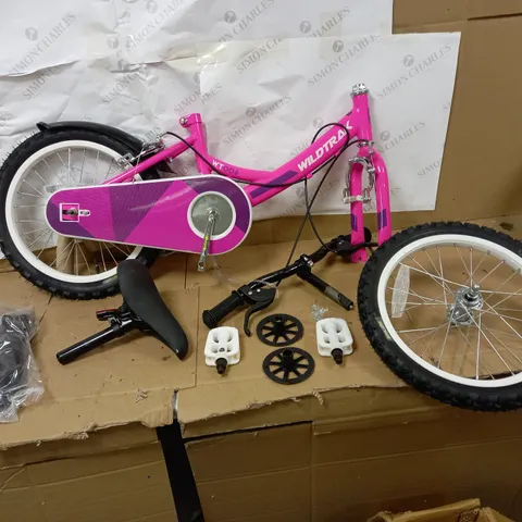 WILDTRAK GIRLS WT006 10.5X16 SGL PINK BIKE, 16 INCH WHEEL