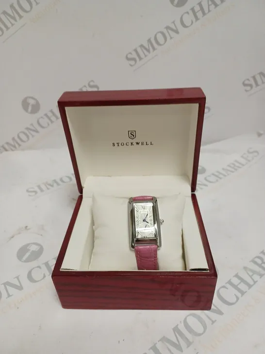 LADIES STOCKWELL WATCH – TEXTURED DIAL WITH SUB DIAL MINUTE HAND – LEATHER STRAP – GIFT BOX INCLUDED