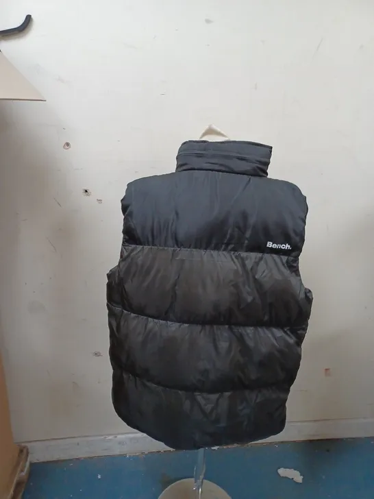 BENCH LARGE BLACK PUFFER GILET 