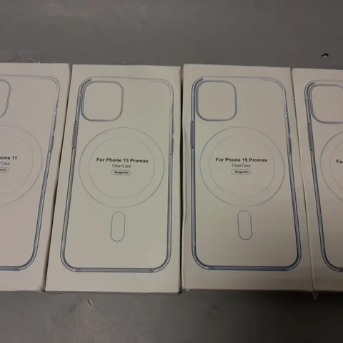 LOT OF 4 ASSORTED MAGNETIC CLEAR CASES FOR IPHONE