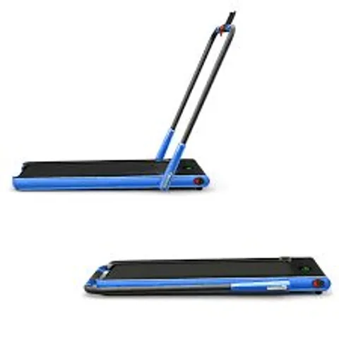 BOXED COSTWAY FOLDING TREADMILL WITH LED DISPLAY BLUETOOTH SPEAKER - BLUE