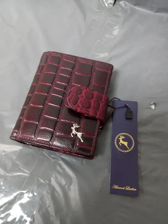 ASHWOOD LONDON BURGANDY LEATHER WALLET 