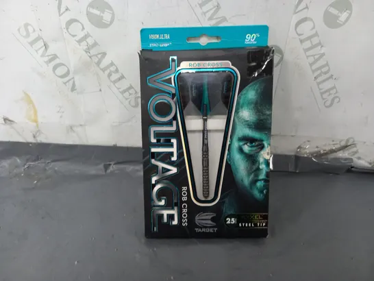 BOXED ROB CROSS BLACK PIXEL GRIP 90% TUNGSTEN STEEL TIP DARTS 