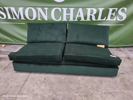 DESIGNERMETAL ACTION SOFA BED PLUSH GREEN FABRIC 