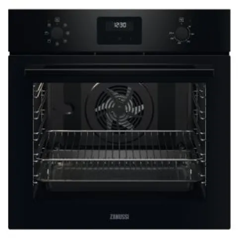 ZANUSSI SERIES 20 INTEGRATED SINGLE FAN OVEN BLACK MODEL ZOHNX3K1