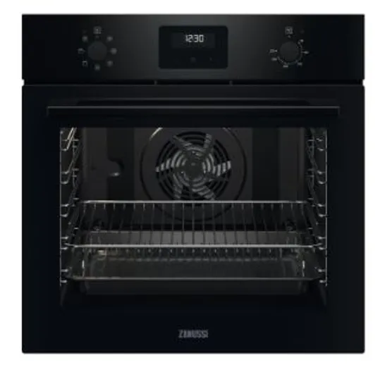 ZANUSSI SERIES 20 INTEGRATED SINGLE FAN OVEN BLACK MODEL ZOHNX3K1 RRP £325