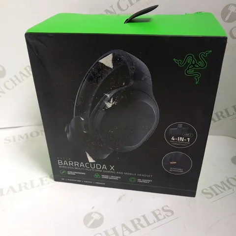 BOXED RAZER BARRACUDA X WIRELESS MULTI PLATFORM GAMING AND MOBILE HEADSET