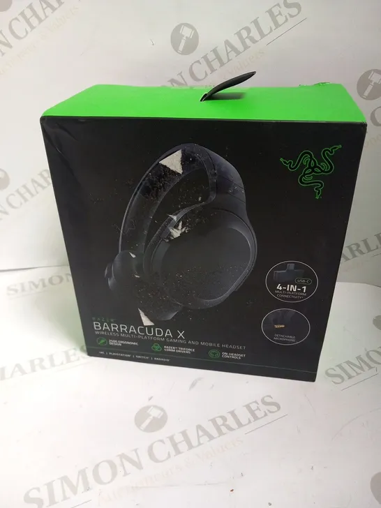 BOXED RAZER BARRACUDA X WIRELESS MULTI PLATFORM GAMING AND MOBILE HEADSET