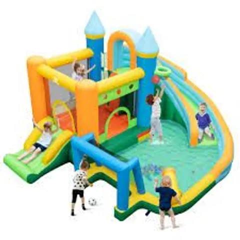 BOXED COSTWAY INFLATABLE WATER SLIDE BLOWUP WATER PARK WITH SPLASH POOL (WITHOUT BLOWER)