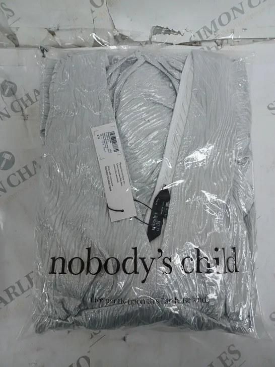 NOBODYS CHILD PRTITE AYLA MINI DRESS IN SILVER UK SIZE 12