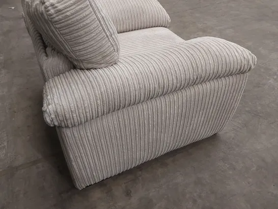 DESIGNER CORDUROY FABRIC UPHOLSTERED ARMCHAIR