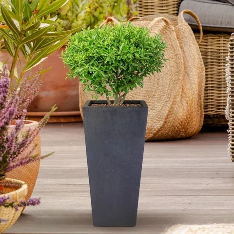 BOXED FROSTPROOF TALL PLANTER WITH DRAINAGE