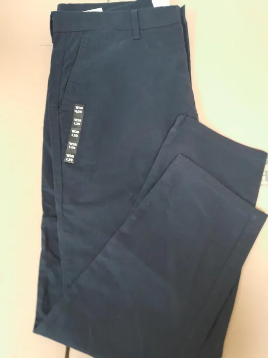 M&S NAVY BLUE SLIM FIT PANTS - SIZE 38/29