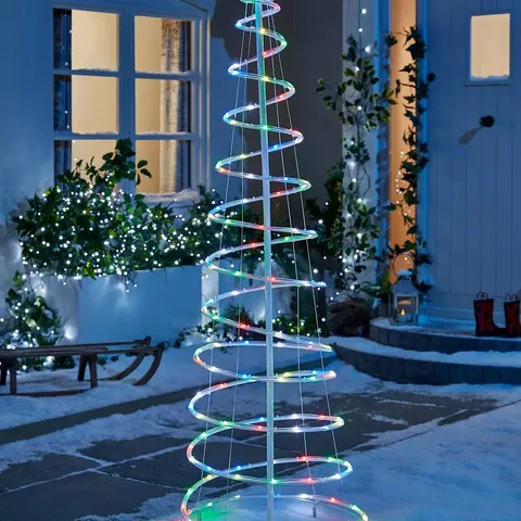 BOXED DESIGNER 1.8M DIGITAL LED SPIRAL ROPE LIGHT TREE