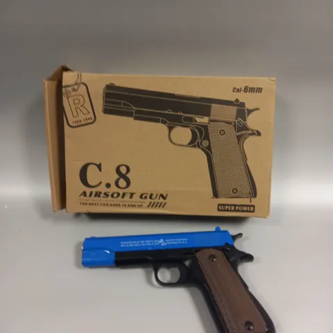 BOXED C.8 CAL-6MM AIRSOFT GUN - COLLECTION ONLY 