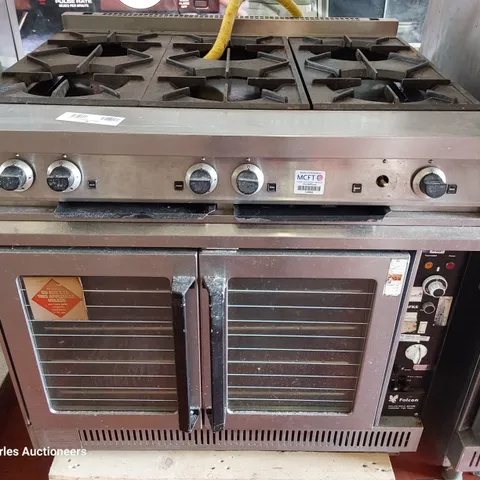 FALCON GAS FIRED 6 BURNER RANGE WITH DOUBLE DOOR OVEN Model GFKE