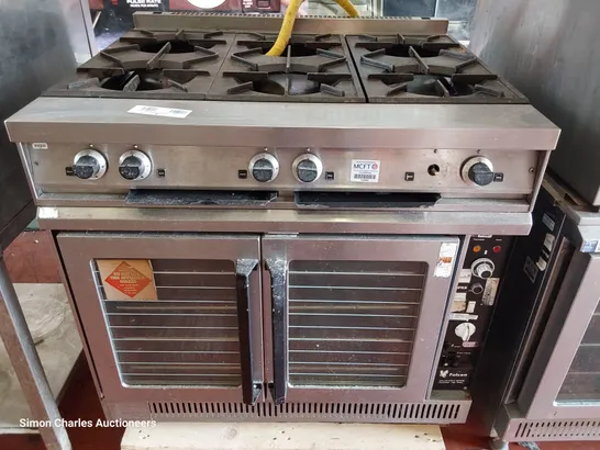 FALCON GAS FIRED 6 BURNER RANGE WITH DOUBLE DOOR OVEN Model GFKE