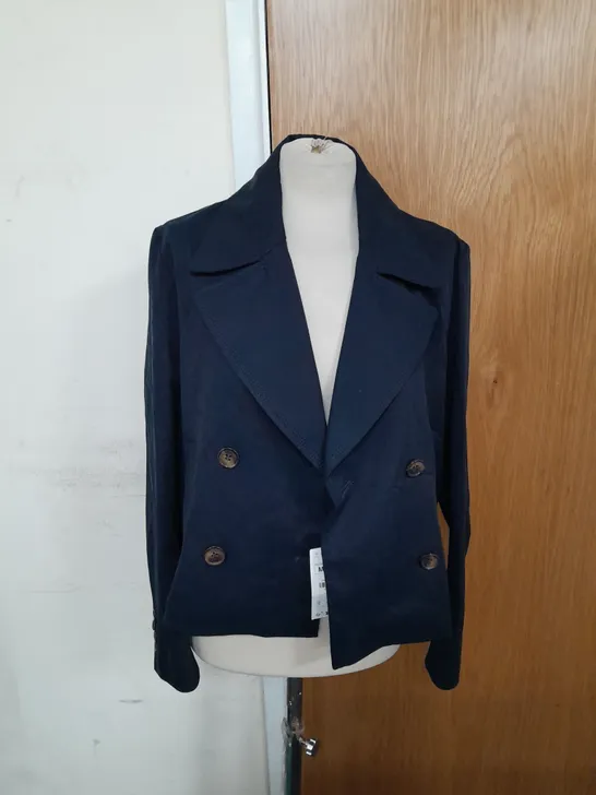 ZARA BLAZER JACKET IN NAVY SIZE M