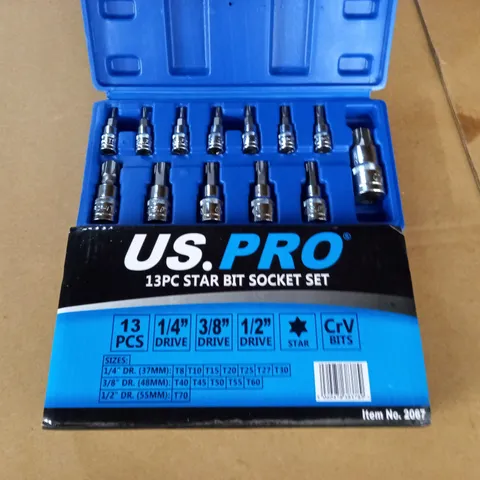 US.PRO 13-PIECE STAR BIT SOCKET SET