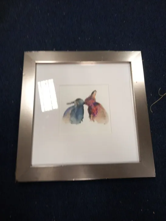 FRAMED BUNNIES IN LOVE BY KRISTINA BROZICEVIC WATERCOLOUR