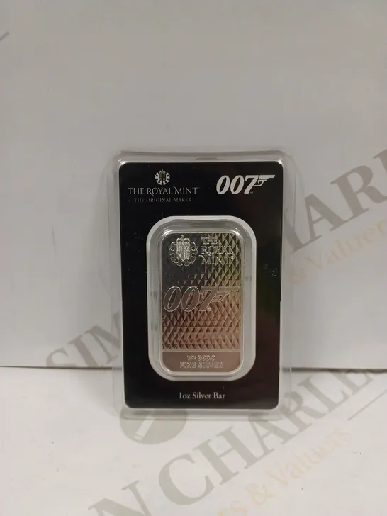 THE ROYAL MINT 007 SILVER BAR 1OZ