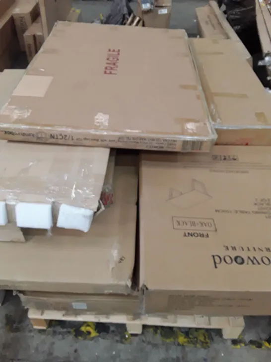 PALLET OF ASSORTED FLAT PACK FURNITURE PARTS 