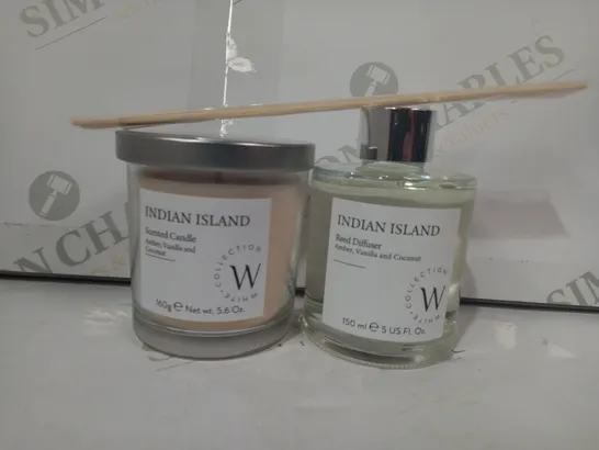 WHITE COLLECTION INDIAN ISLAND HOME FRAGRANCE GIFT SET