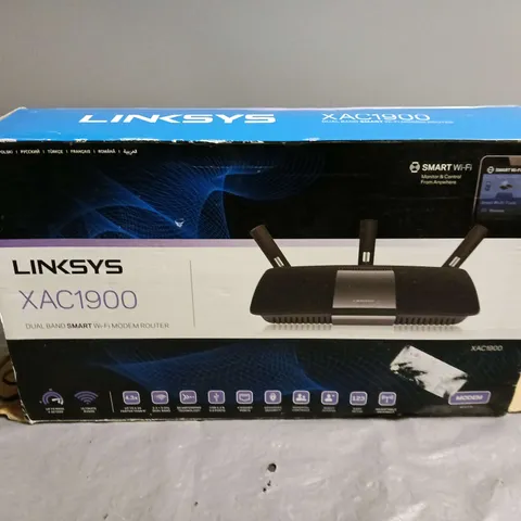 BOXED LINKSYS XAC1900 DUAL BAND SMART WIFI MODEM ROUTER