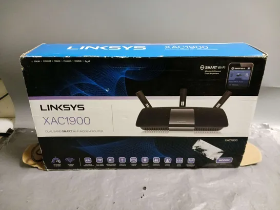 BOXED LINKSYS XAC1900 DUAL BAND SMART WIFI MODEM ROUTER