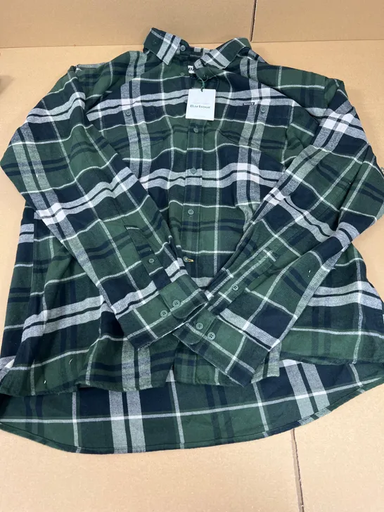 BARBOUR MENS SIZE XXXL BIDSON SHIRT IN GREEN 