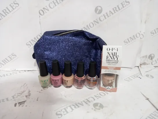 OPI 6 PIECE NAIL ENVY COLLECTION AND BAG 