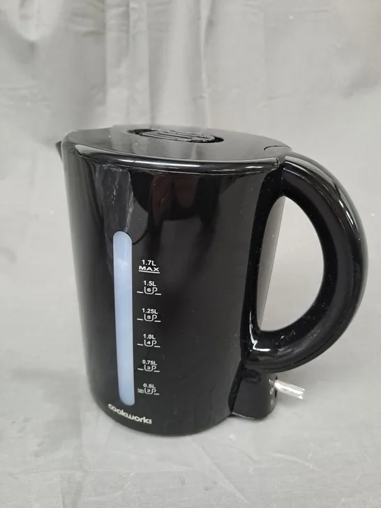 BOXED COOKWORKS BLACK 1.7L KETTLE