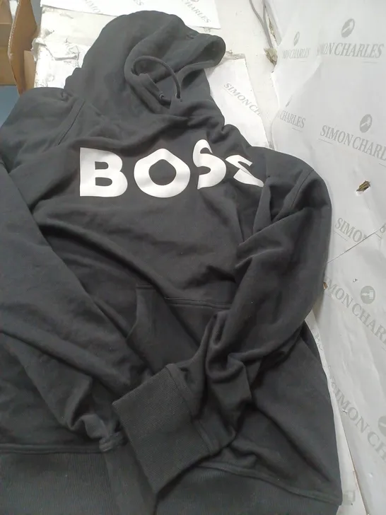 HUGO BOSS BLACK HEAVY WEIGHT LOGO HOODIE - 5XL