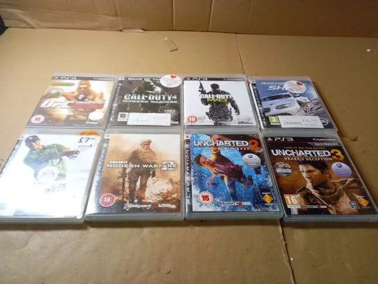 PLAYSTATION 3 WITH CONTROLLER AND 8 GAMES