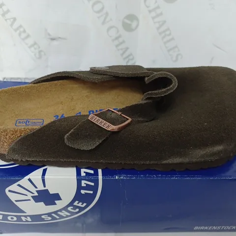 BOXED PAIR OF BIRKENSTOCK BOSTON BS SHOES - SIZE 36