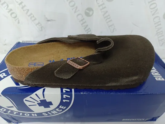 BOXED PAIR OF BIRKENSTOCK BOSTON BS SHOES - SIZE 36