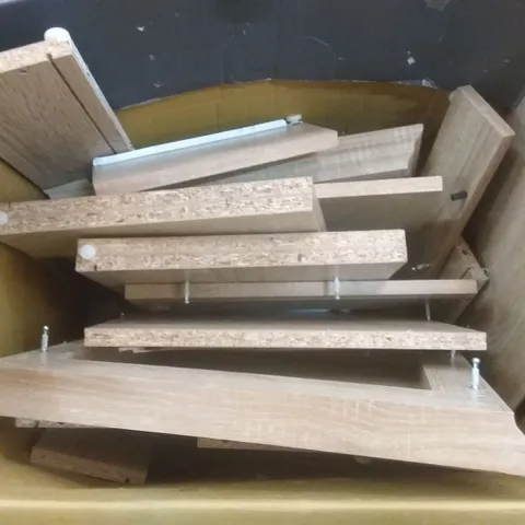 BOX OF ASSORTED WOODEN PARTS