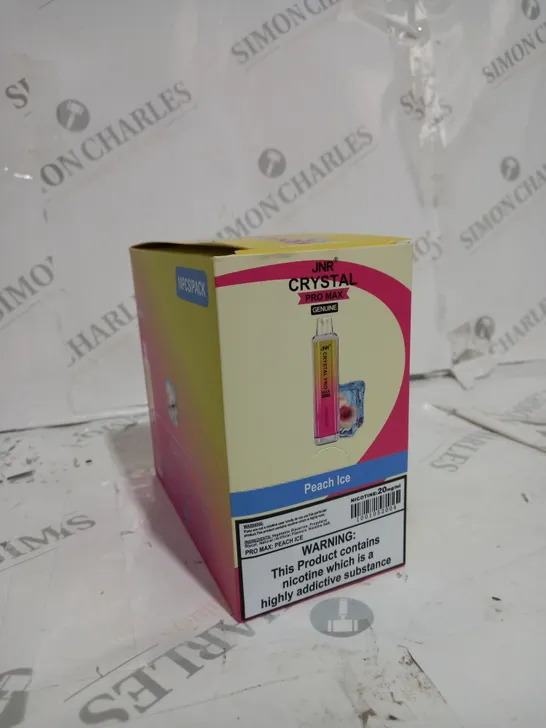 BOX OF 5 PEACH ICE JNR VAPES 20% NICOTINE 