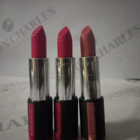 BOX OF APPROX 10 ASSORTED GIVENCHY TESTER LIPSTICKS #HIBISCUS EXCLUSIF, MANDARINE BOLERO, BEIGE PLUME 