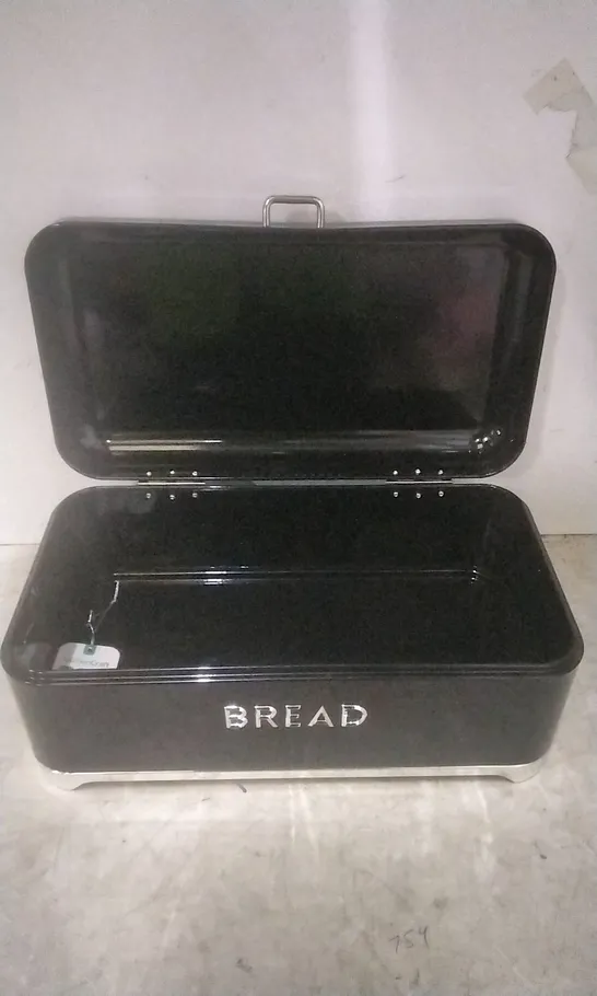 BOXED KITCHEN KRAFT BREAD BIN (CHROME/BLACK) 