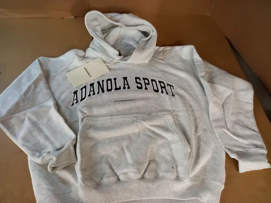 ADANOLA OVERSIZED LIGHT GREY HOODIE - S