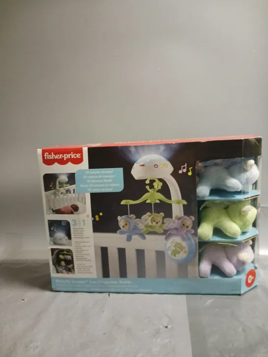 BOXED FISHER-PRICE BUTTERFLY DREAMS 3-IN-1 PROJECTION MOBILE 